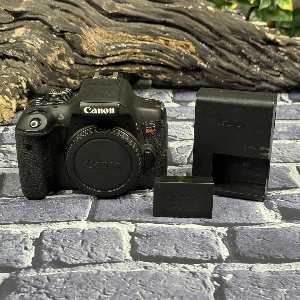 Canon EOS Rebel T6i (750D) 24.2MP DSLR Camera Body, Original Battery & Charger